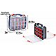 Craft Sewing Storage Box - 2 Sided Dividers Carrying Case Organizer with 32 Adjustable Compartments