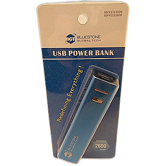 2600mAh External Portable Power Bank Lithium Batte