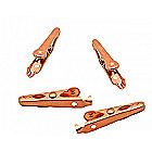 Solid Copper Alligator Clips - Soldering Heat Sink & Test - 4 pack - 5 amps (5a)