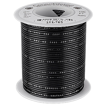 Consolidated Wire 22 AWG (Gauge) Black Solid Hook Consolidated Wire 22 AWG (Gauge) Black Solid Hook