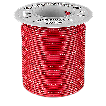 Consolidated Wire 22 AWG (Gauge) Red Solid Hook-U Consolidated Wire 22 AWG (Gauge) Red Solid Hook-U
