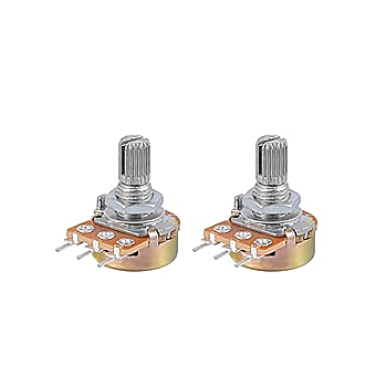 ProTechTrader 1k Ohm Potentiometer (2pcs) - Linear Taper Rotary Panel Pot (Model: B01ELRON0K)