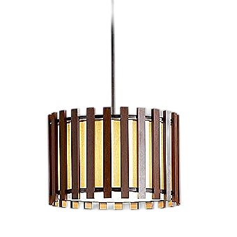 Allen & Roth 17.75-in W Pecan Standard Pendant Lig