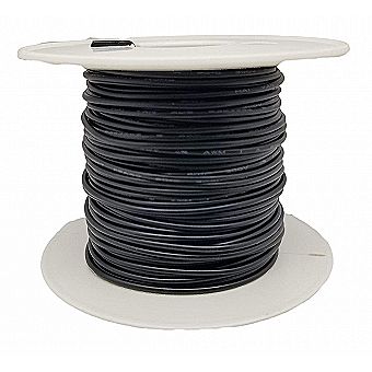 100ft Spool 22 awg Solid Copper Wire UL1007 Rated Black PVC Insulated Tinned Hook Up 