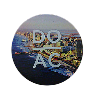 DO AC Round Magnet with Atlantic City Background