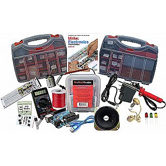 Ultimate Make: Electronics Kit Bundle - Includes All 3 Electronic Component Kits and Make: Electronics (2nd ED) Book by Charles Platt - STEM Electronics Science Education Set for Beginners- Teen-Adult