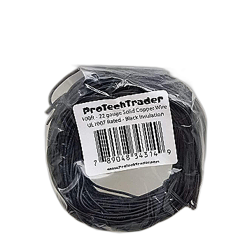 100ft 22AWG - Solid Copper Wire Black PVC UL1007 R 100ft 22AWG - Solid Copper Wire Black PVC UL1007 R