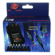 3V-12V 12W 1A Universal Power Adapter USB Port & 8 Tips