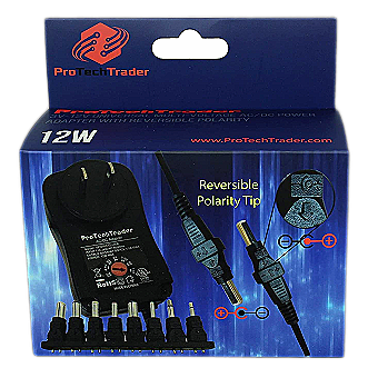 3V-12V 12W 1A Universal Power Adapter USB Port &amp; 8 Tips