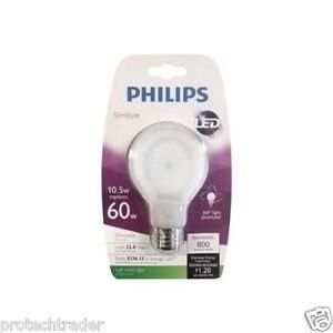 Philips SlimStyle 10.5W 60W Soft White A19 Dimmable LED Light Bulb (433147) 