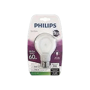 Philips SlimStyle 10.5W 60W Soft White A19 Dimmabl