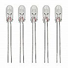 7361 5V 60ma (0.3w) T1-3/4 Miniature Incandescent Light Bulb (2pc Bulbs) with Bi-Pin (2-pins) G3.17 Base .3 watt - .06 amp - 5 Volt - T1.75 0.05 MSCP Halogen Lamp C-2R Filament - Replaces CM7361 (Cm7361) 