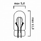 7361 5V 60ma (0.3w) T1-3/4 Miniature Incandescent Light Bulb (2pc Bulbs) with Bi-Pin (2-pins) G3.17 Base .3 watt - .06 amp - 5 Volt - T1.75 0.05 MSCP Halogen Lamp C-2R Filament - Replaces CM7361 (Cm7361) 