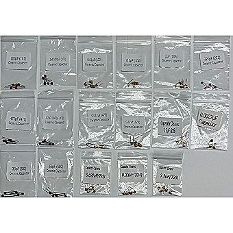 Ceramic Capacitor Kit- 17 Values- 85pcs -1µf(103) 0.01µf(104) 0.1µf(105) 2.2µf(225) + More (C-Cap-Kit) 