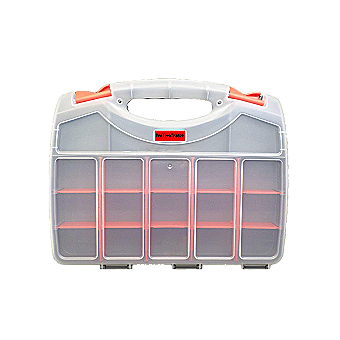 Double Sided Parts Storage Organizer Carrying Case - 36 Compartments (PTTORG-01-Lrg) 