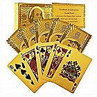 999.9 24 K Gold Foil-Plated Playing Cards Texas Hold Em Poker w/ Certificate (GoldFoil) 