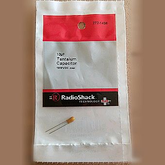 10uF Tantalum Capacitor 16WVDC max