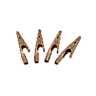 ProTechTrader Large Solid Copper Alligator Clips (4 pack) 2-inch Rated (Model: 4pc-2in-Copper-Clips)