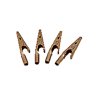 ProTechTrader Large Solid Copper Alligator Clips (4 pack) 2-inch Rated (Model: 4pc-2in-Copper-Clips)