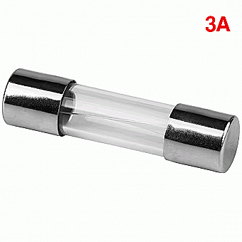 5 Pack 3 Amp Mini Glass Fuses Fast-Blow 5mm x 20mm Standard Size (PTT-3AFuse) 