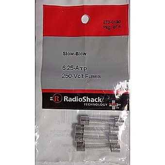 Slow-Blow 6.25-Amp 250-Volt Fuses Slow-Blow 6.25-Amp 250-Volt Fuses