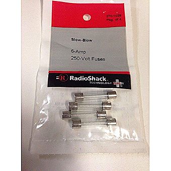 Slow-Blow 6-Amp 250-Volt Fuses Slow-Blow 6-Amp 250-Volt Fuses