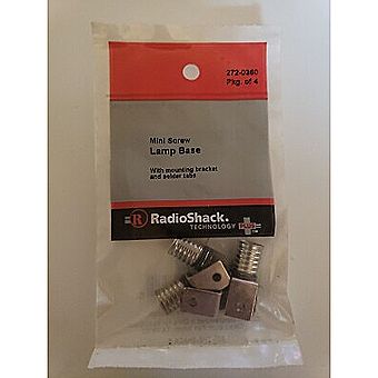 Mini Screw Lamp Basse with mounting bracket and solder tabs. Pkg of 4