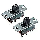 SPST Heavy-Duty Slide Switch Rated 6A at 12VAC Pkg of 2