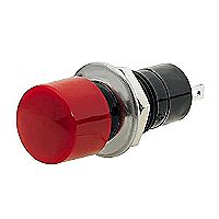 SPST Momentary Pushbutton Switches. Contacts rated 3A at 125VAC 1.5A 250VAC. Pkg of 2