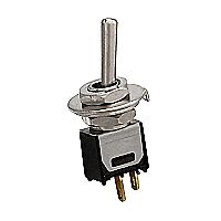 SPST Micromini toggle Switch. Contacts rated 3A at 125VAC 1.5A at 250VAC SPST Micromini toggle Switch. Contacts rated 3A at 125VAC 1.5A at 250VAC