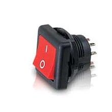 DPDT Rocker Switch. Contacts rated 10A at 125VAC o DPDT Rocker Switch. Contacts rated 10A at 125VAC o
