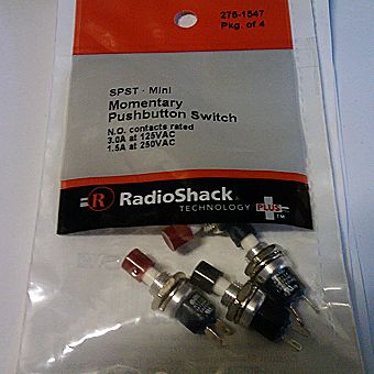 SPST Mini Momentary pushbutton switch. N.O. contac SPST Mini Momentary pushbutton switch. N.O. contac