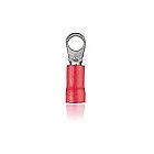 Insulated Crimp-On Ring Tongue Terminals + #6 (22-18 gauge) Pkg of 16