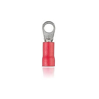 Insulated Crimp-On Ring Tongue Terminals + #6 (22-18 gauge) Pkg of 16