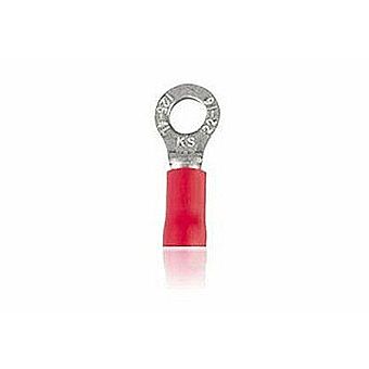 Insulated Crimp-On Ring Tongue Terminals. + #8 (22-16 gauge) Pkg of 16 Insulated Crimp-On Ring Tongue Terminals. + #8 (22-16 gauge) Pkg of 16
