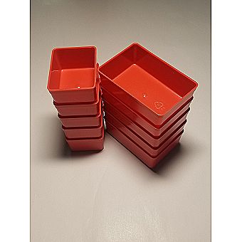 20 Red Cups Storage Containers for Our Double-sided Parts Storage Organizer Carrying Case (red-cups) 