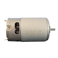 RS-550s 18v (12v - 20v) DC Motor Round Shaft High (Model: RS-550S-18v-R)