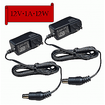 12v 1A AC/DC Power Supply Adapter Slim Design 5.5mm x 2.5mm Connector Jack Tip (VPOW1201) 