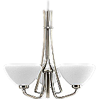 Progress Lighting Rave 3-Light Brushed Nickel Chandelier