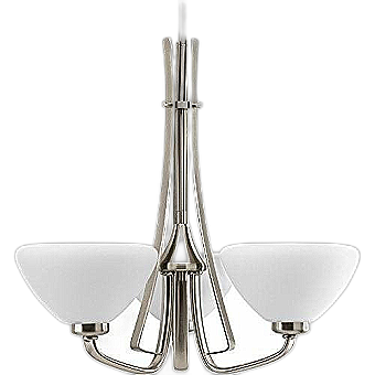 Progress Lighting Rave 3-Light Brushed Nickel Chan