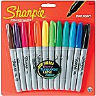 Sharpie Permanent Markers Fine Point 12/Pkg-Assort