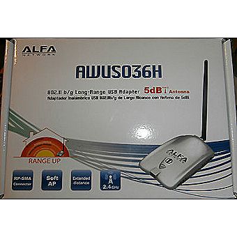 Alfa AWUS036H 1000mW Long Range 802.11bg USB Wireless Adapter