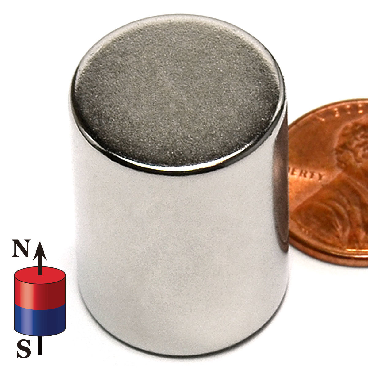 3/4-in x 1-in Rare Earth Neodymium Cylinder Magnet Strong Cylindrical ...