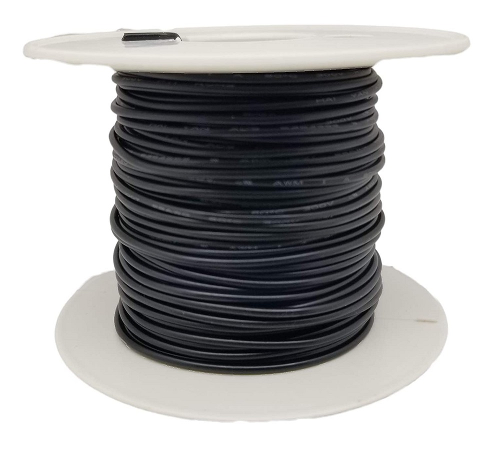 Solid hook up wire 100ft spool of 22 AWG Solid Tinned Copper Wire. 