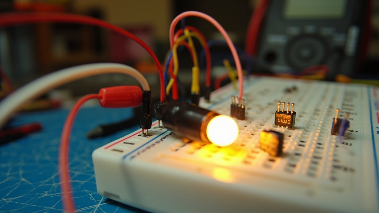 Light-Activated Nightlight Using an LDR and Transistor electronics project