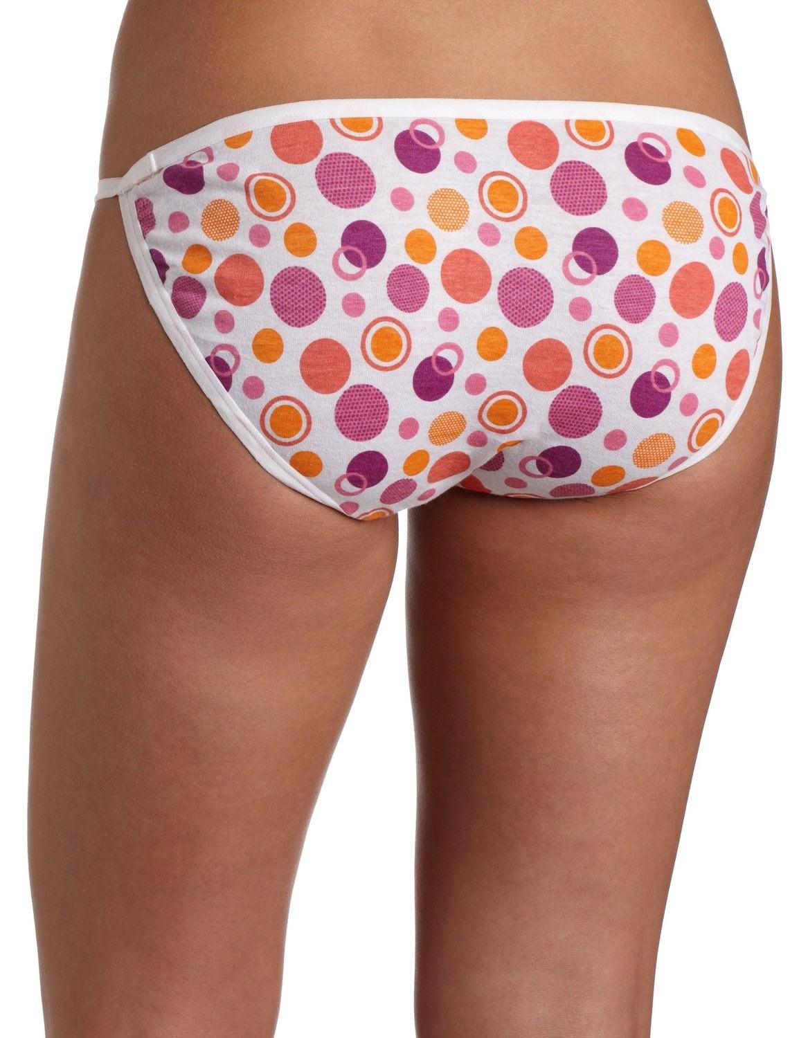 Fruit of the Loom Fashion Cotton String Bikini 4 Pack Assorted